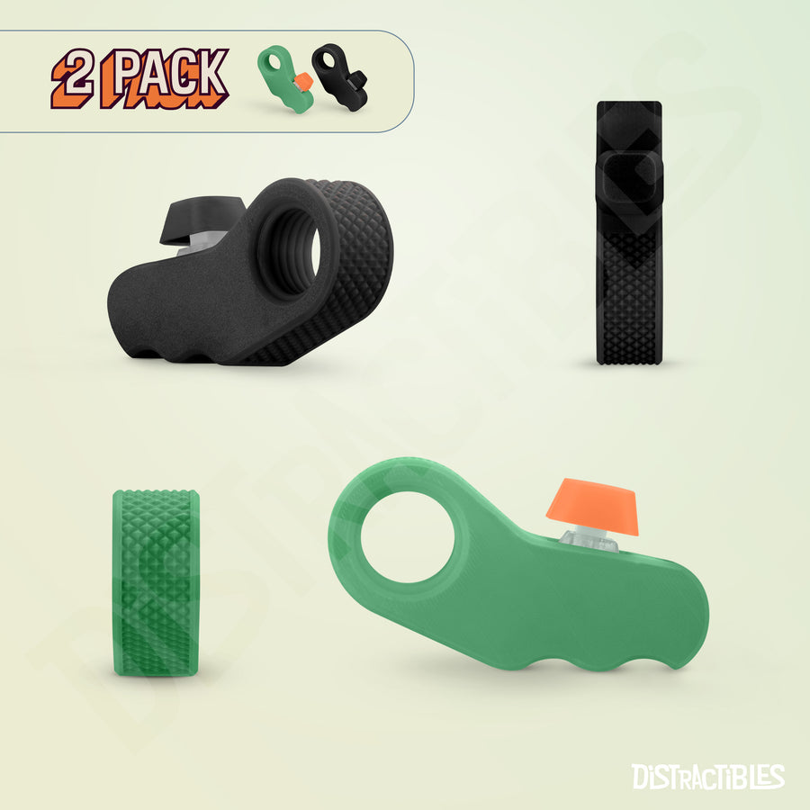 Distractibles Spin Clicker 02 - Green & Orange - 2 Pack