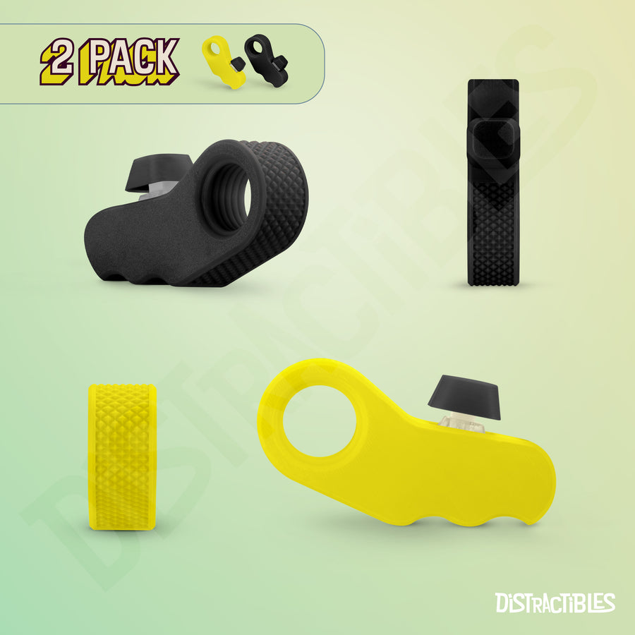 Distractibles Spin Clicker 02 - Yellow & Black - 2 Pack