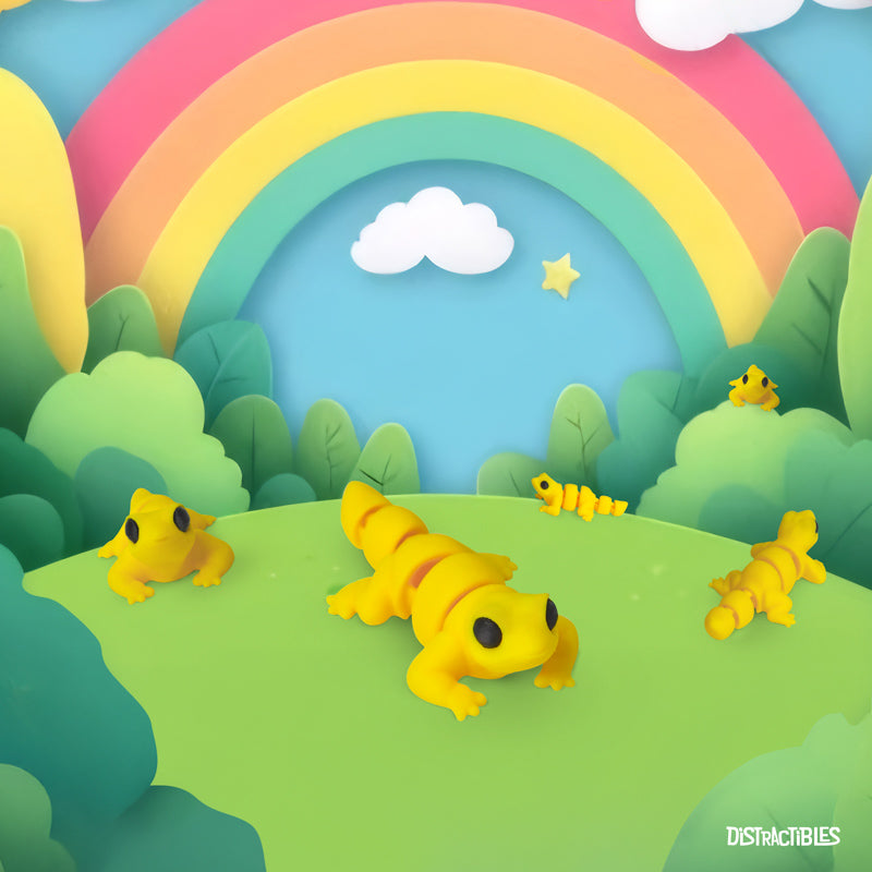 Distracties Lizard - 3D Printed Articulated Toy Fidget Friend