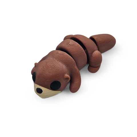 Distracties Otter - Belly Down - 3D Printed Articulated Toy Fidget Friend