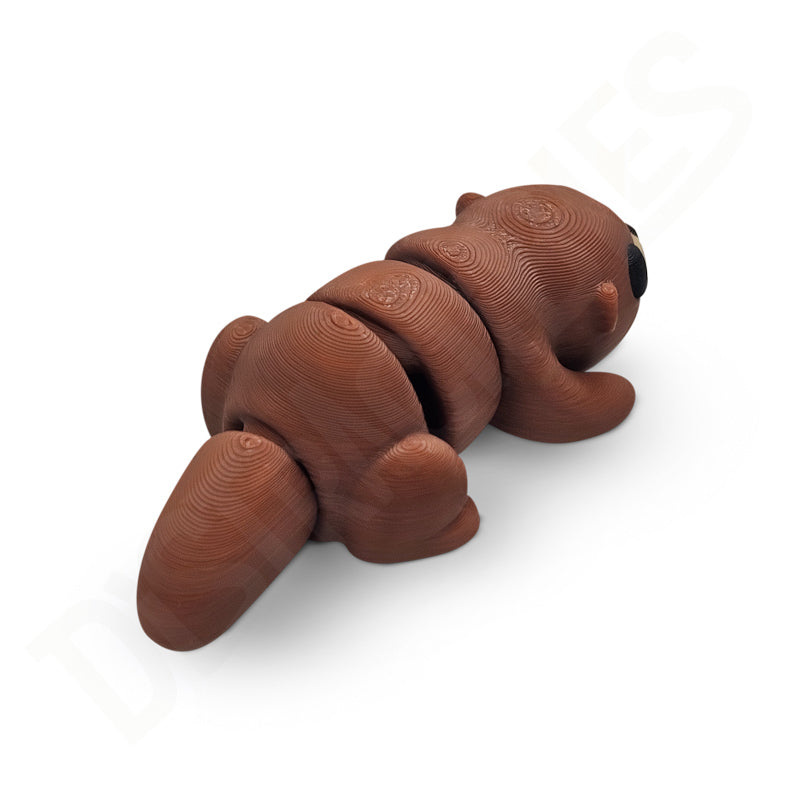 Distracties Otter - Belly Down - 3D Printed Articulated Toy Fidget Friend