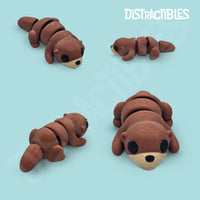 Thumbnail for Distracties Otter - Belly Down - 3D Printed Articulated Toy Fidget Friend