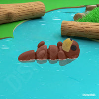Thumbnail for Distracties Otter - Belly Up - 3D Printed Articulated Toy Fidget Friend