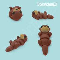 Thumbnail for Distracties Otter - Belly Up - 3D Printed Articulated Toy Fidget Friend
