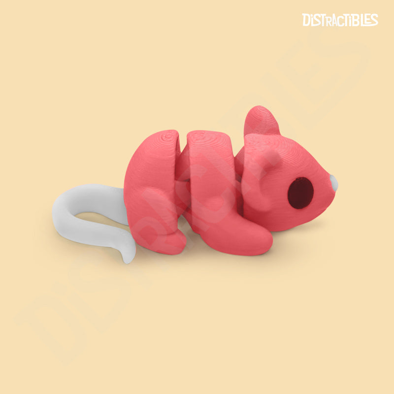 Distracties Mouse - 3D Printed Articulated Toy Fidget Friend