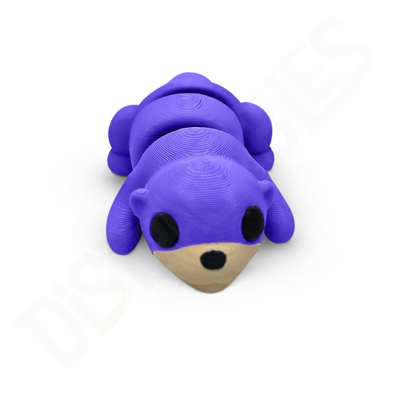 Distracties Otter - Belly Down - 3D Printed Articulated Toy Fidget Friend