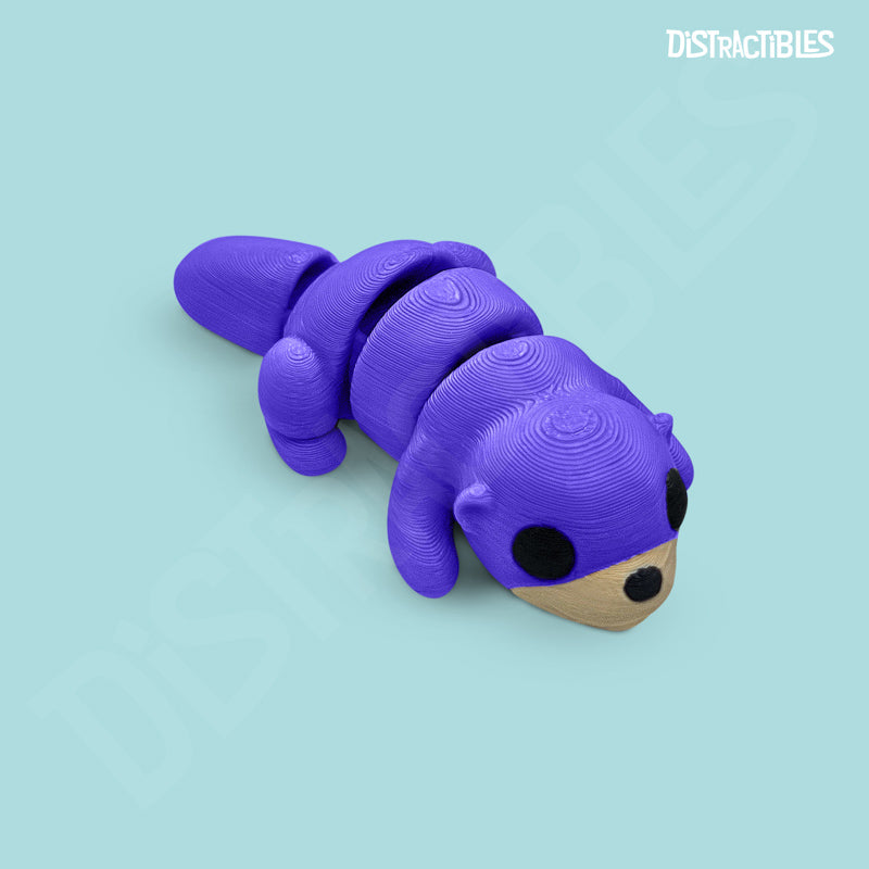 Distracties Otter - Belly Down - 3D Printed Articulated Toy Fidget Friend