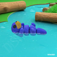 Thumbnail for Distracties Otter - Belly Up - 3D Printed Articulated Toy Fidget Friend