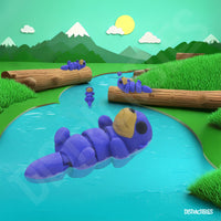 Thumbnail for Distracties Otter - Belly Up - 3D Printed Articulated Toy Fidget Friend