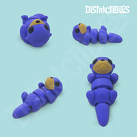 Thumbnail for Distracties Otter - Belly Up - 3D Printed Articulated Toy Fidget Friend