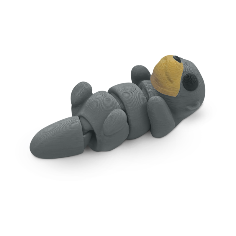 Distracties Otter - Belly Up - 3D Printed Articulated Toy Fidget Friend