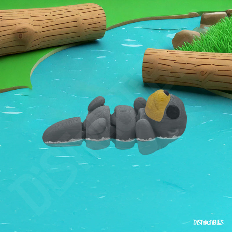 Distracties Otter - Belly Up - 3D Printed Articulated Toy Fidget Friend