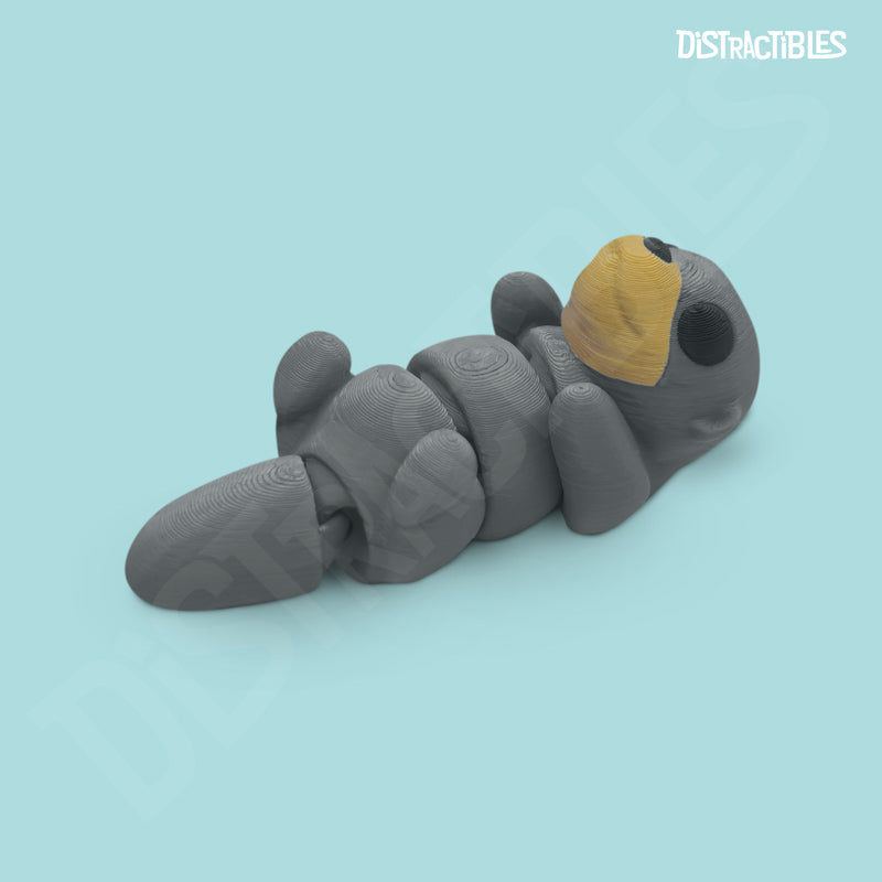 Distracties Otter - Belly Up - 3D Printed Articulated Toy Fidget Friend