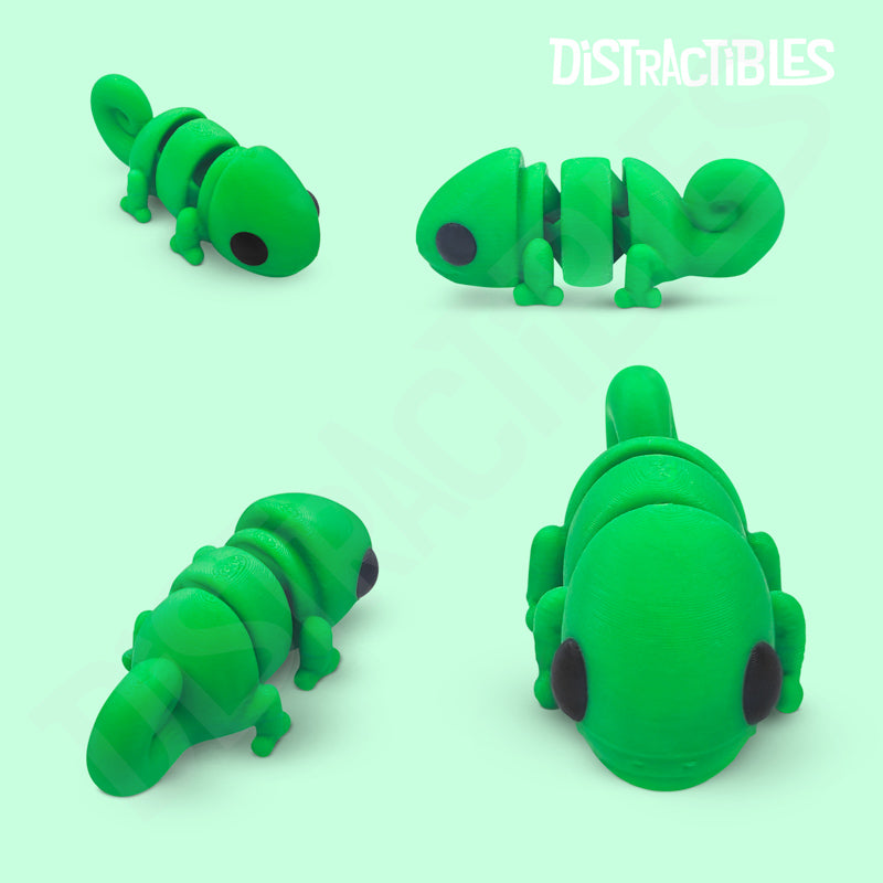 Distracties Chameleon - 3D Printed Articulated Toy Fidget Friend