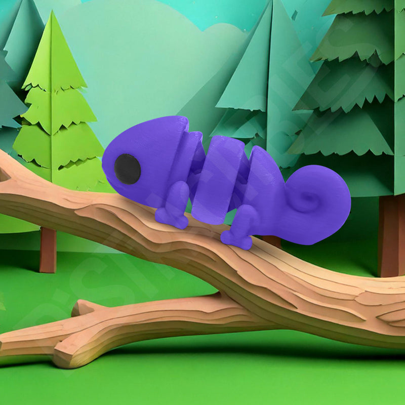 Distracties Chameleon - 3D Printed Articulated Toy Fidget Friend