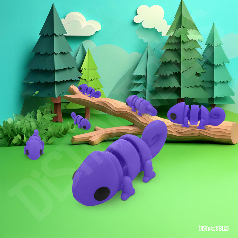Distracties Chameleon - 3D Printed Articulated Toy Fidget Friend