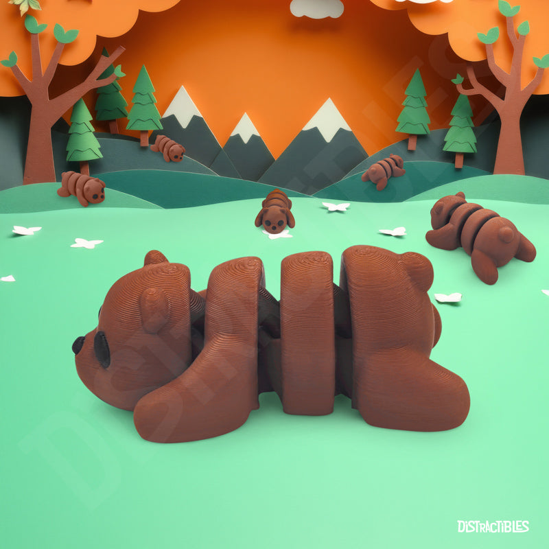 Distracties Bear - 3D Printed Articulated Toy Fidget Friend