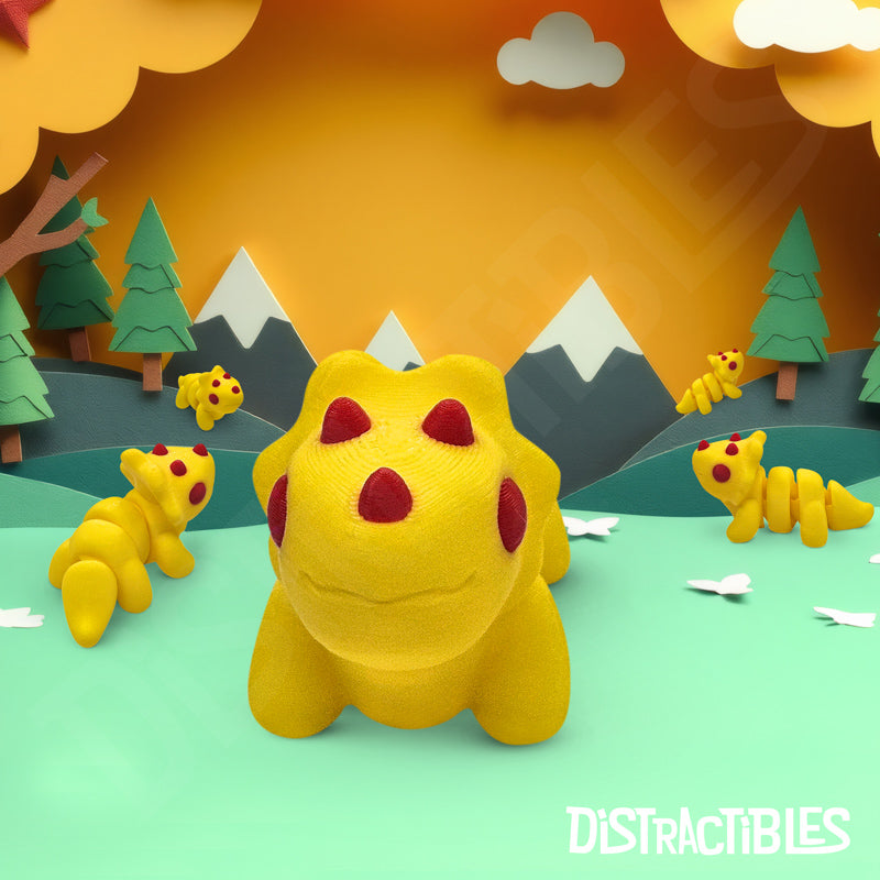 Distracties Triceratops - 3D Printed Articulated Toy Fidget Friend