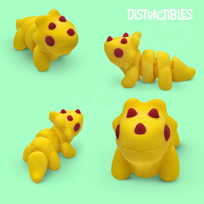 Distracties Triceratops - 3D Printed Articulated Toy Fidget Friend
