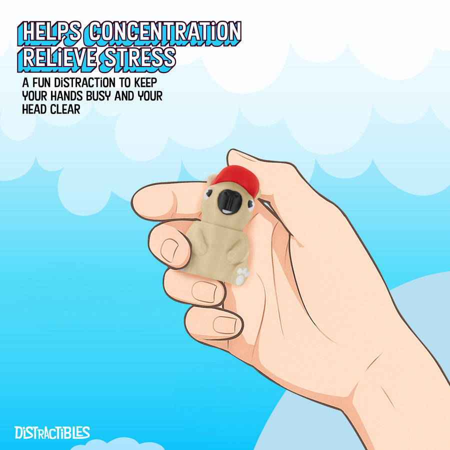 Capybara Fidget Toy - Articulating Design with Integrated Clicker, Pocket-Sized & Durable, Stress Relief, ADHD, Autism & Stim