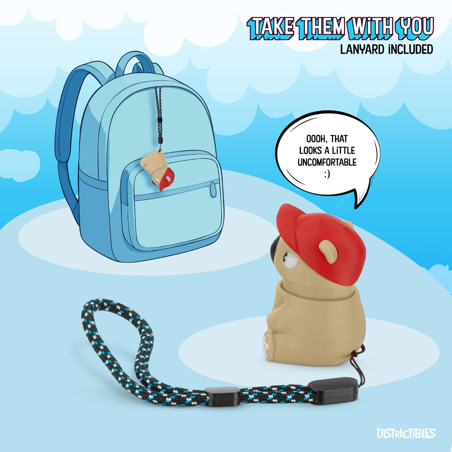 Capybara Fidget Toy - Articulating Design with Integrated Clicker, Pocket-Sized & Durable, Stress Relief, ADHD, Autism & Stim